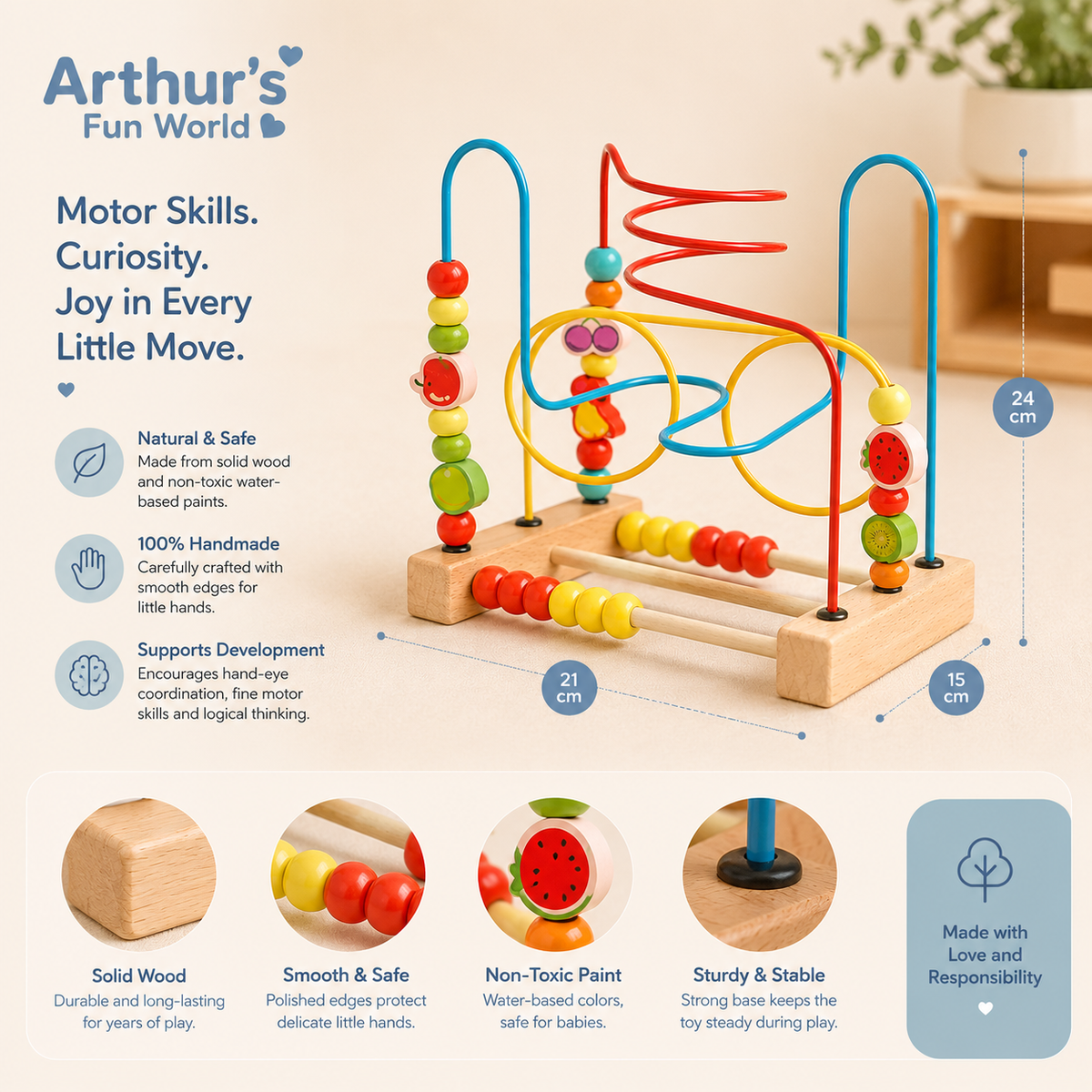 Montessori Baby Spielzeug Holz Achterbahn Perle Labyrinth Abacus Mathe Spielzeug Kleinkind Frühe Pädagogische Spielzeug für