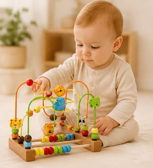Montessori Baby Spielzeug Holz Achterbahn Perle Labyrinth Abacus Mathe Spielzeug Kleinkind Frühe Pädagogische Spielzeug für
